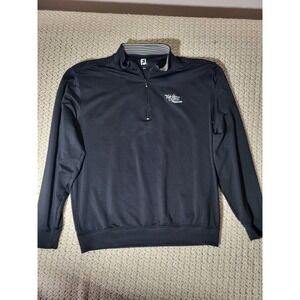 FootJoy Quarter Zip Pullover Mens XL Black Excellent Pete Dye French Lick Golf